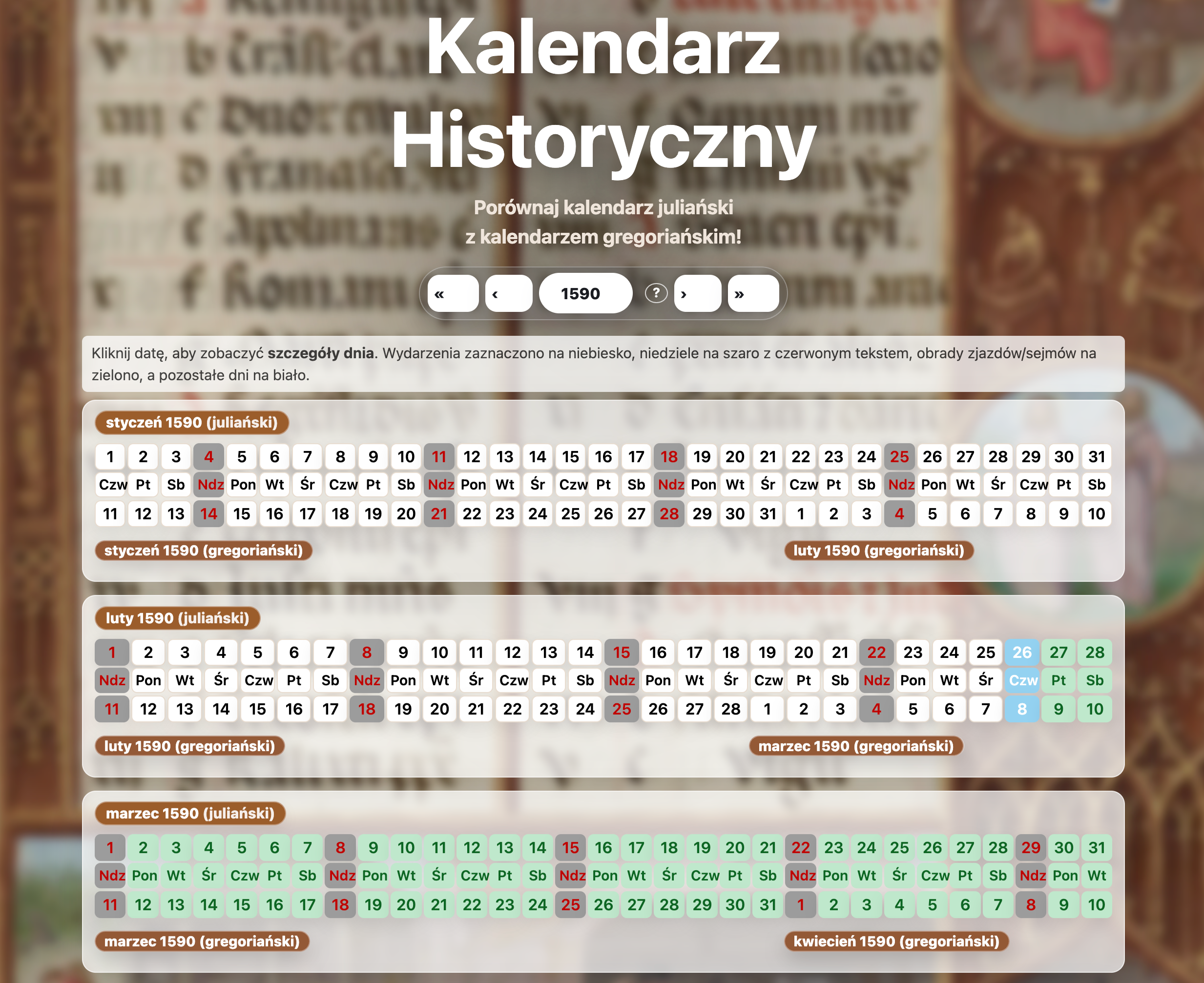 Strona główna Elektronicznego kalendarza świąt liturgicznych
